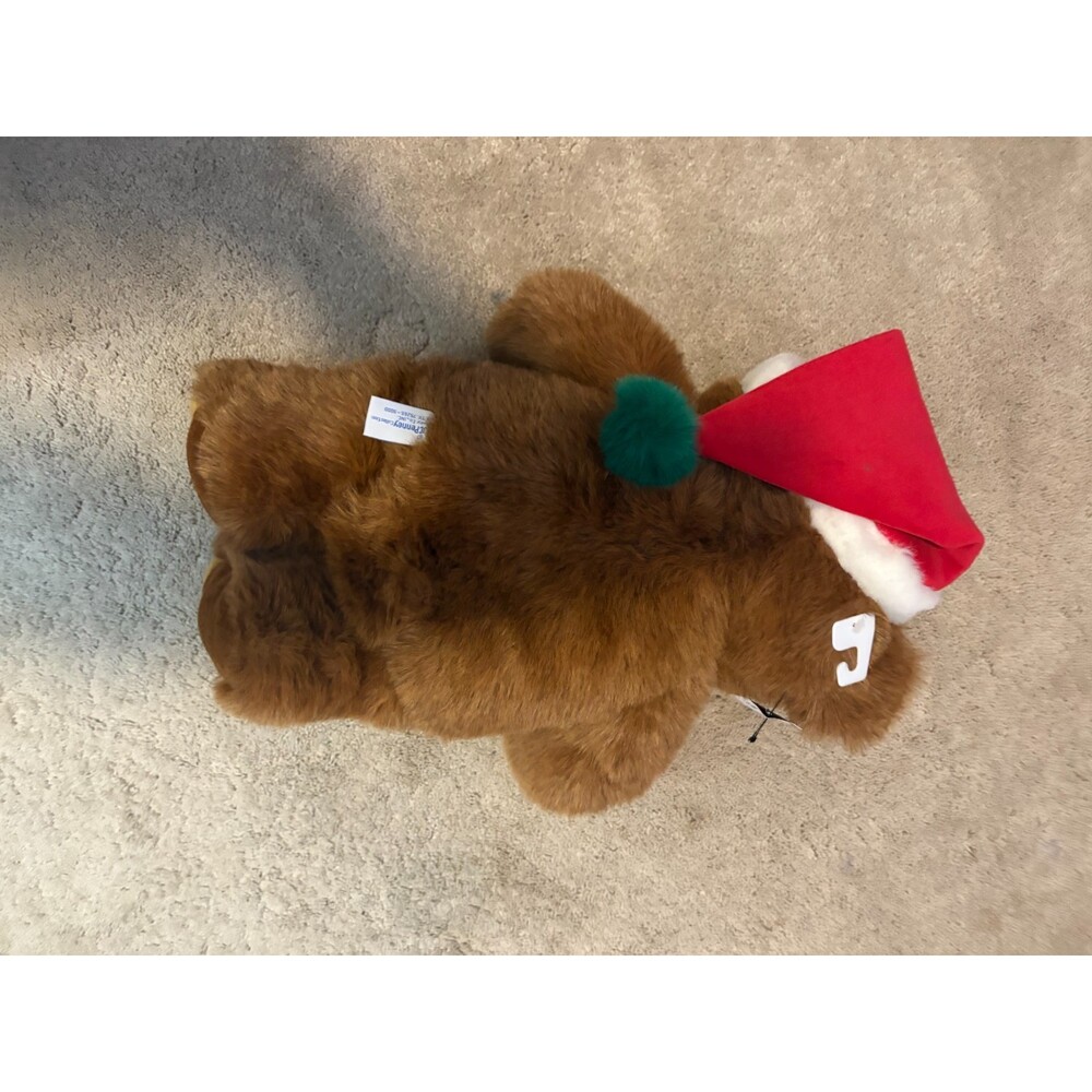 JCPENNY BEAR VINTAGE Christmas Hat & Bow - Picture 2 of 2